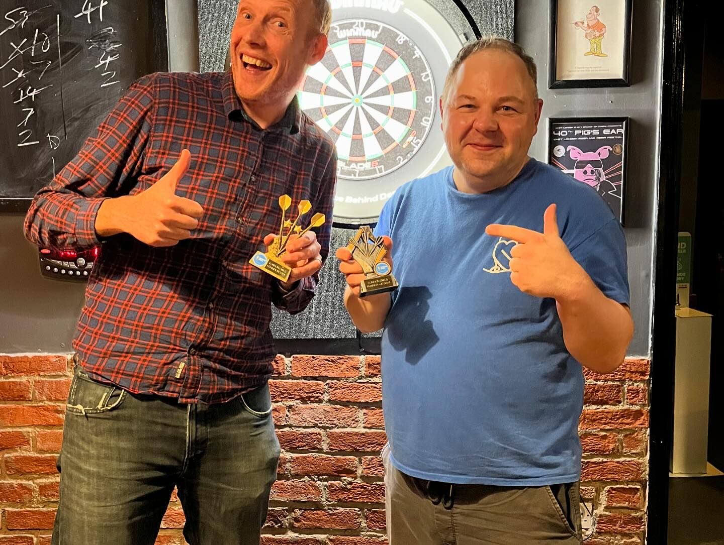 David takes our club knockout darts title