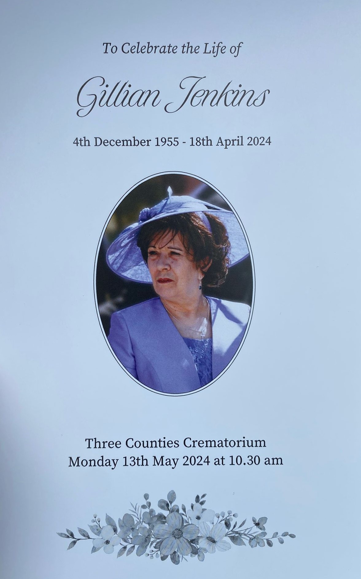 Funeral held for Gillian Jenkins … RIP Gillian